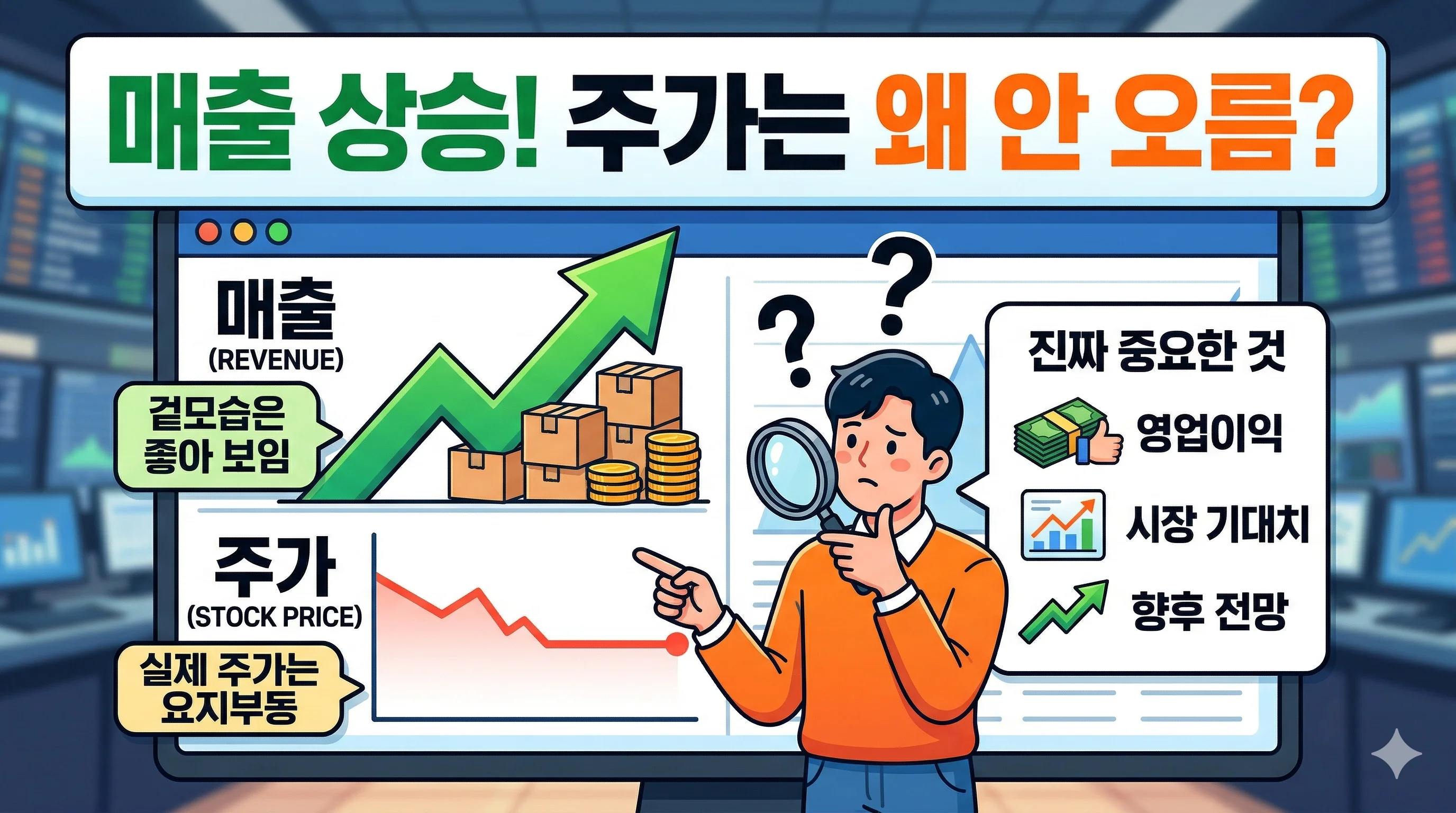 매출은 늘었는데 주가가 안 오르는 이유 | 실적은 좋아 보이는데 시장이 다르게 반응하는 까닭