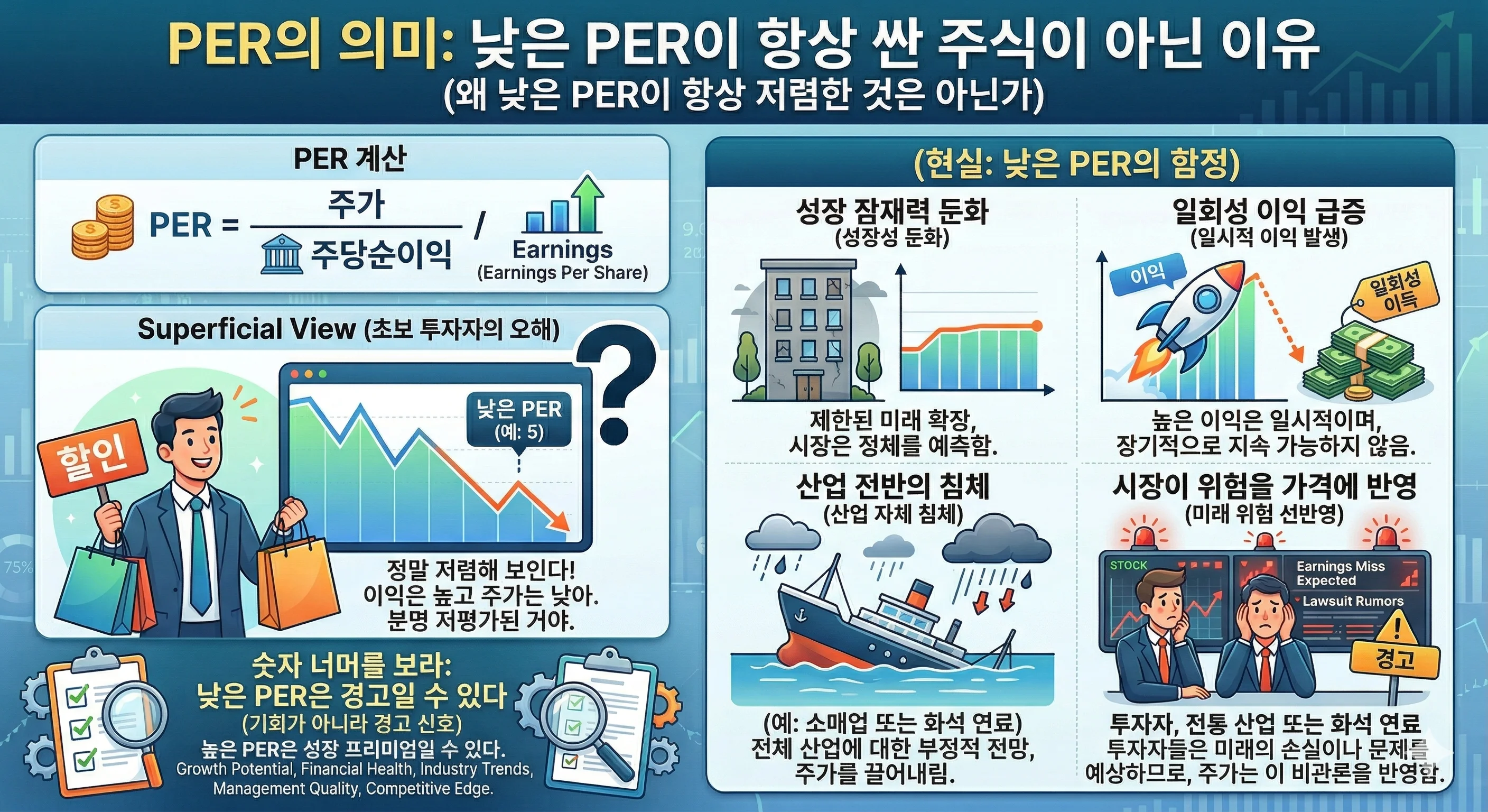PER 뜻 | 낮다고 무조건 싼 주식으로 보면 안 되는 이유