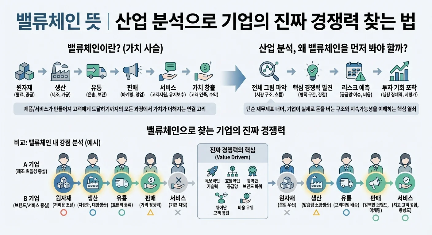 밸류체인 뜻 | 산업 분석으로 기업의 진짜 경쟁력 찾는 법